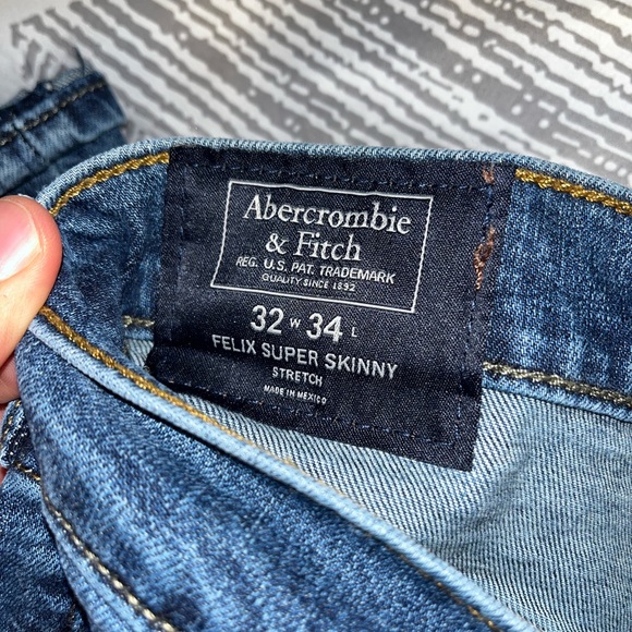 Abercrombie & Fitch 32x34 super skinny jeans medium wash - Picture 6 of 8